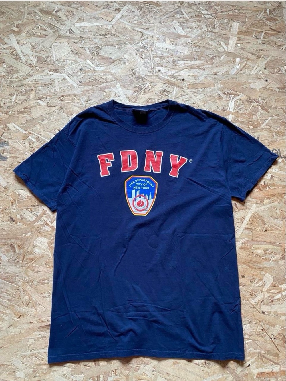 FDNY 2006 Vintage Navy Short-Sleeve Logo Tee